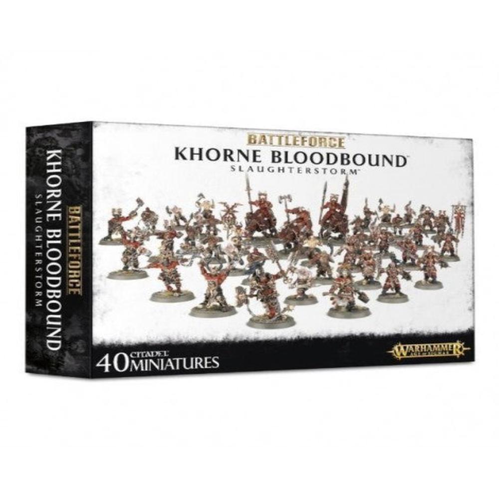 Warhammer Age Of Sigmar Battleforce Khorne Bloodbound Slaughterstorm Box Front The Game Store