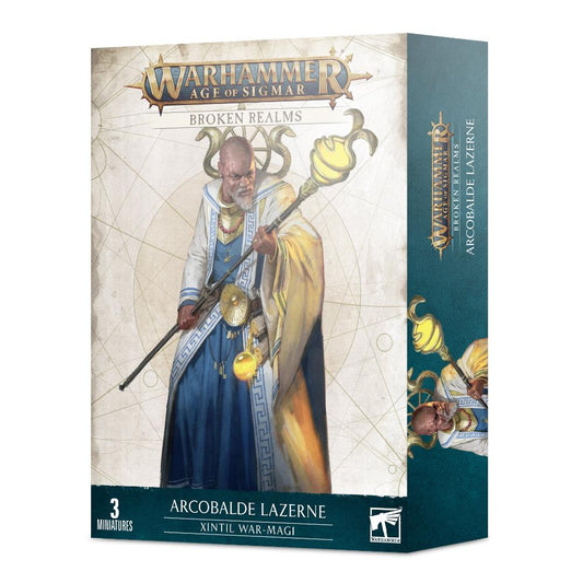 Warhammer Age Of Sigmar Broken Realms Arcobalde Lazerne Xintil War-Magi Box Front The Game Store