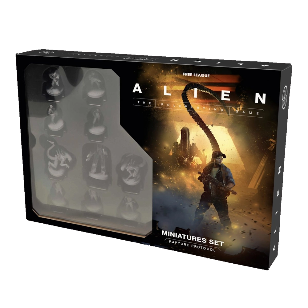 alien roleplaying rpg rapture protocol miniatures set minis