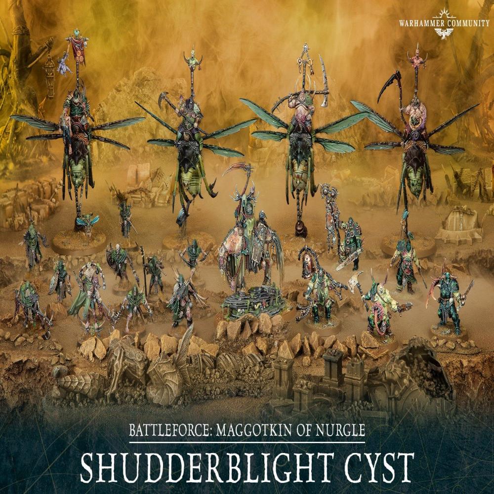 warhammer age of Sigmar battleforce maggotkin of nurgle shudderblight cyst miniatures