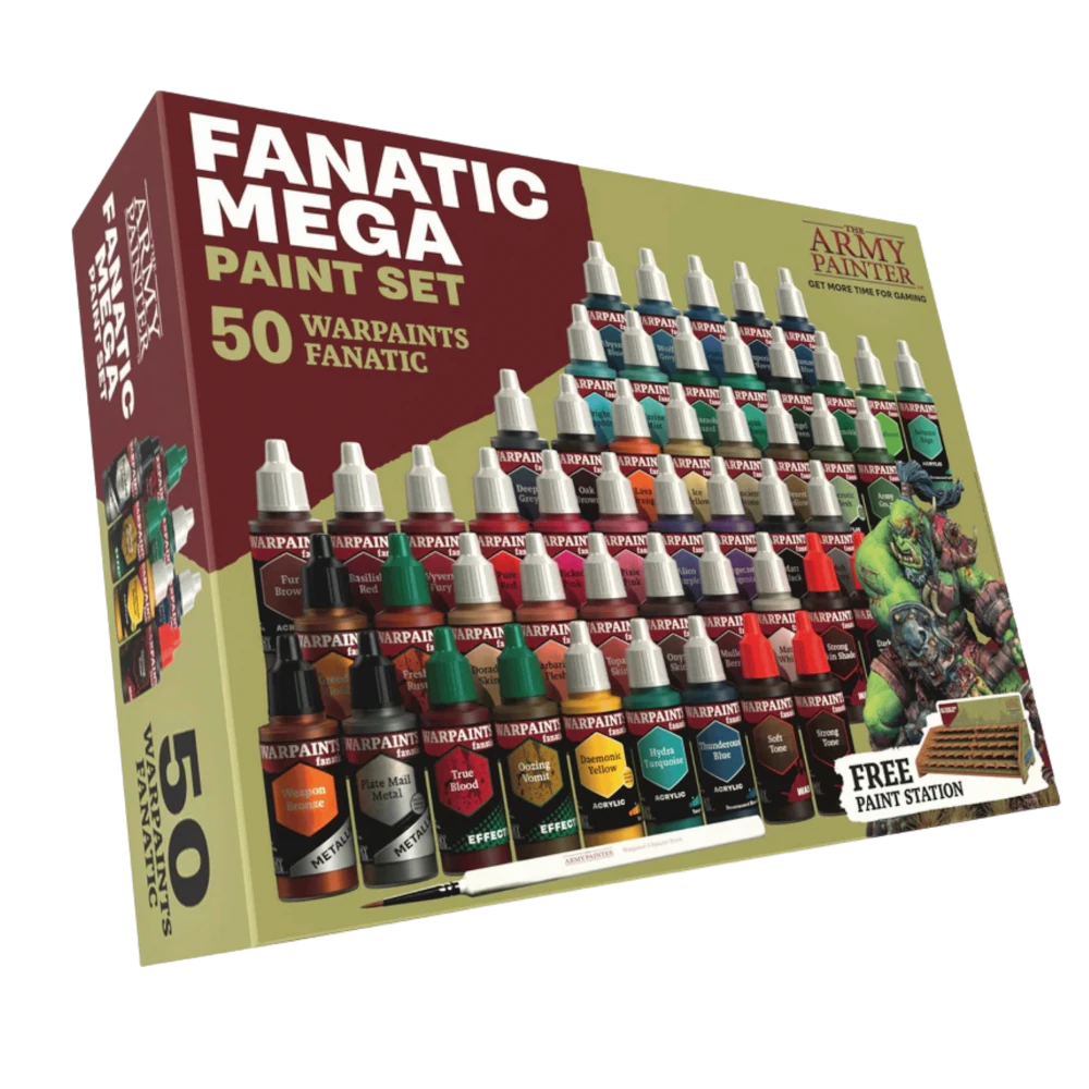 army painter fanatic mega paint set warpaints box