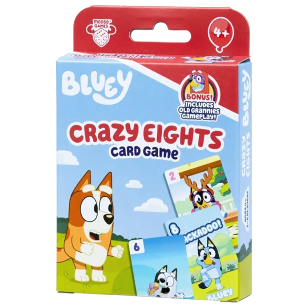 bluey crazy eights card game moose