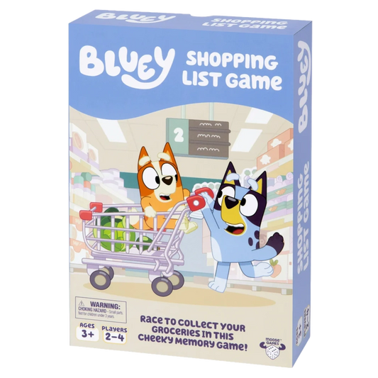 bluey shopping list game board card memory