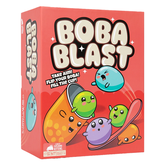 boba blast party game kids exploding kittens cup 