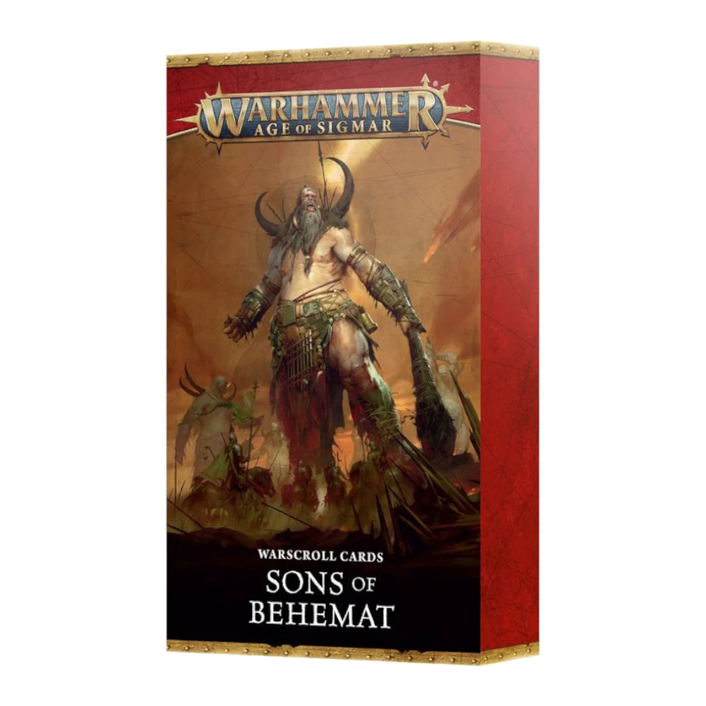 warhammer age of sigmar warscroll cards sons behemat