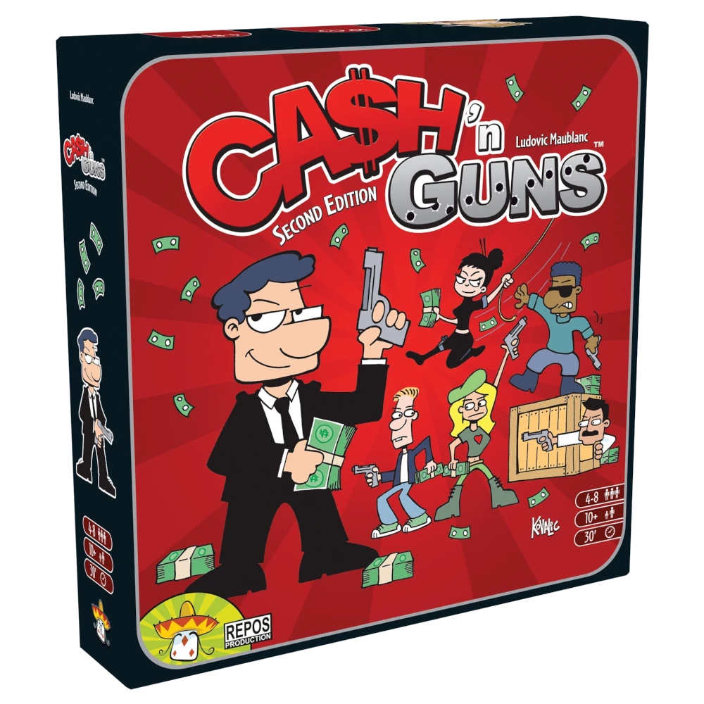 cash guns second edition board game money loot
