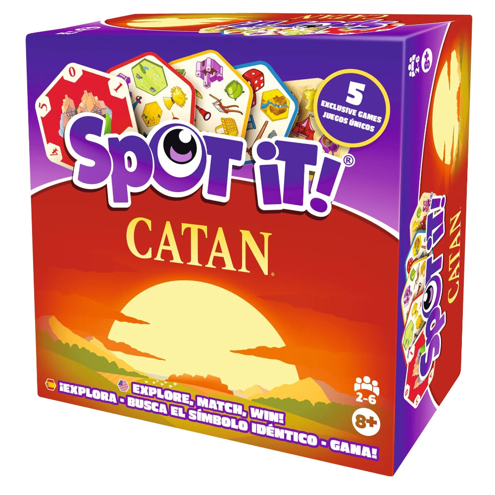 spot it catan card game hexagon island expand