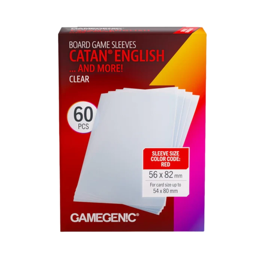 catan card sleeves english clear gaming