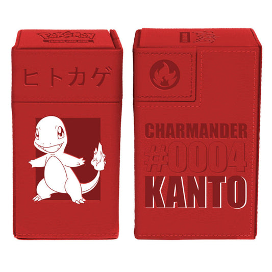 pokemon deck box charizard red kanto fire magnetic