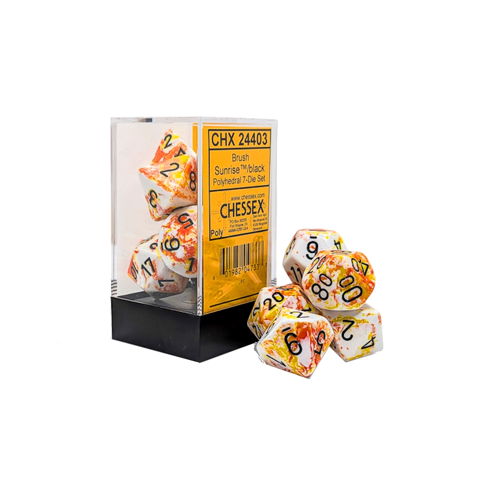 chessex polyhedral brush sunrise black