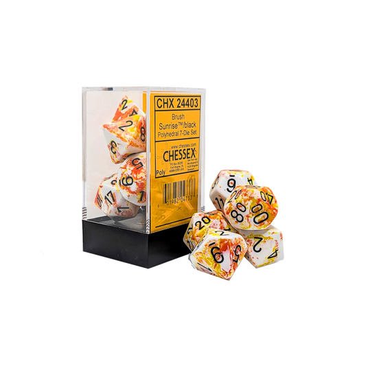 chessex polyhedral brush sunrise black