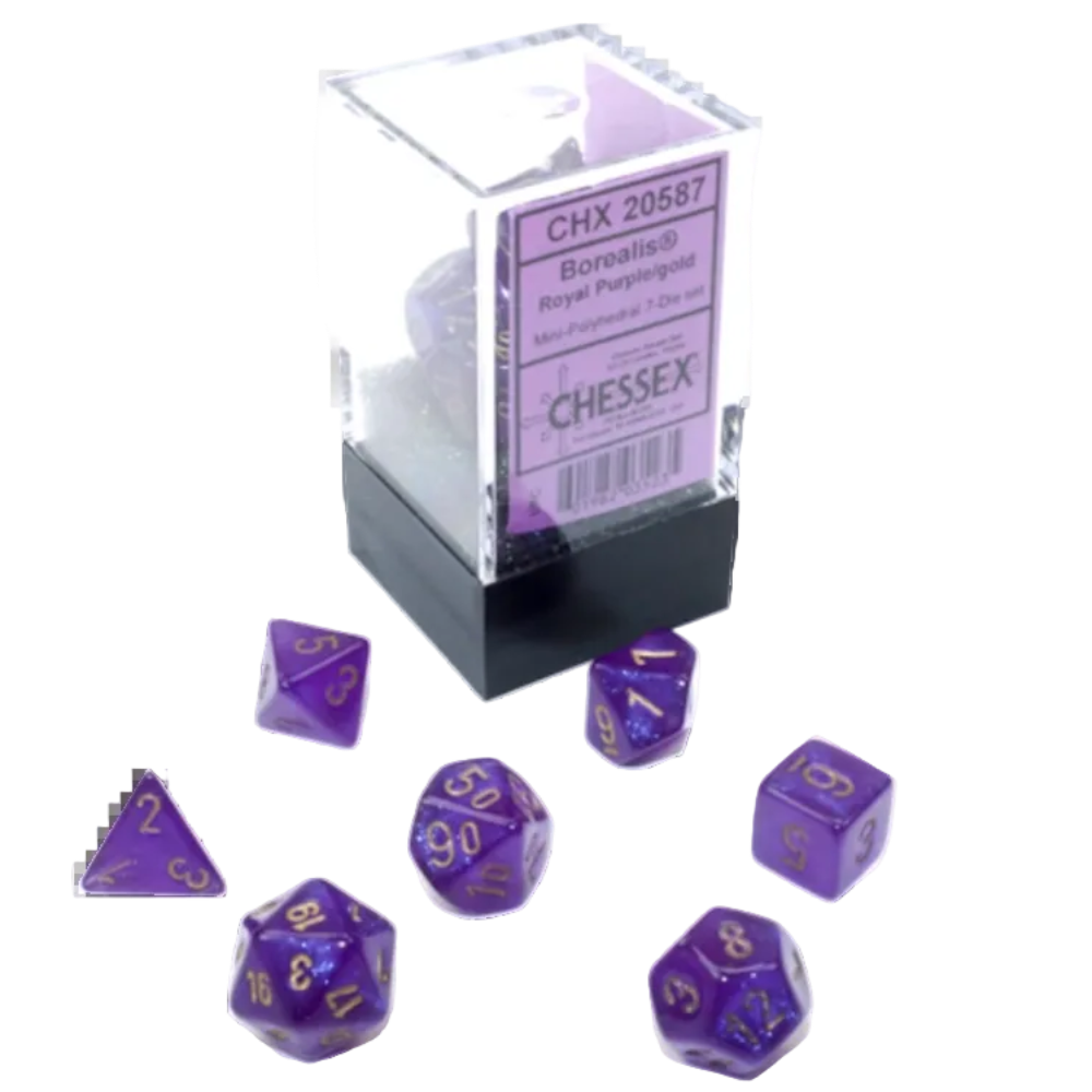 chessex dice royal purple gold d20