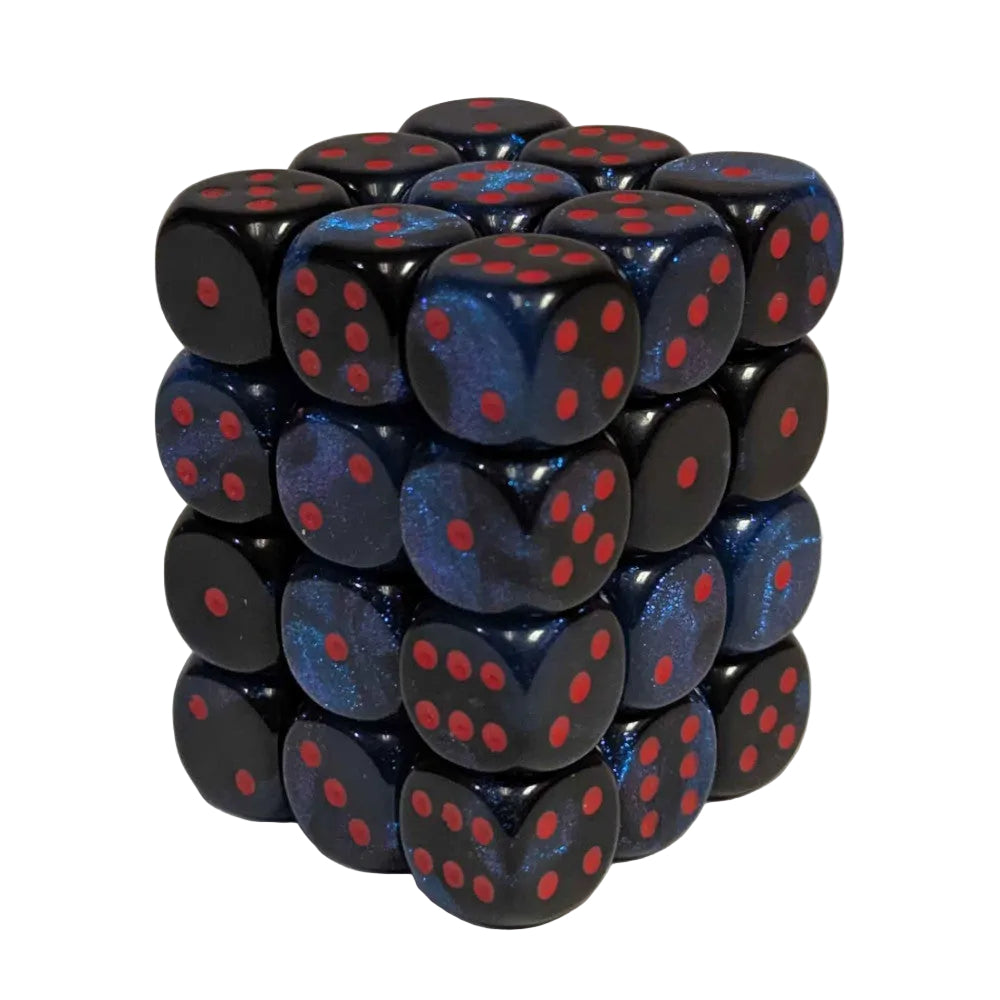 chessex dice block black blue red