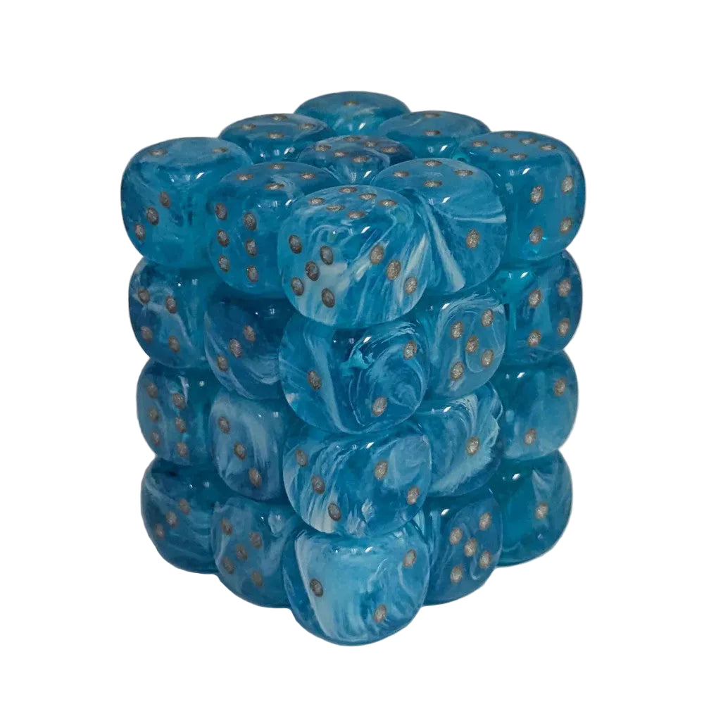 chessex dice block sky blue silver