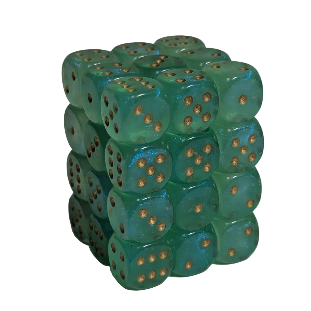 chessex dice block light green borealis