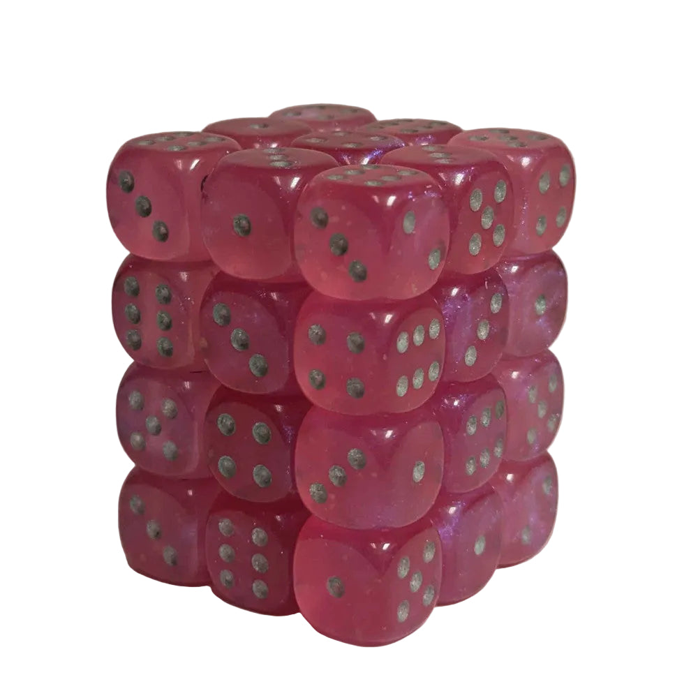 chessex dice block pink aurora borealis