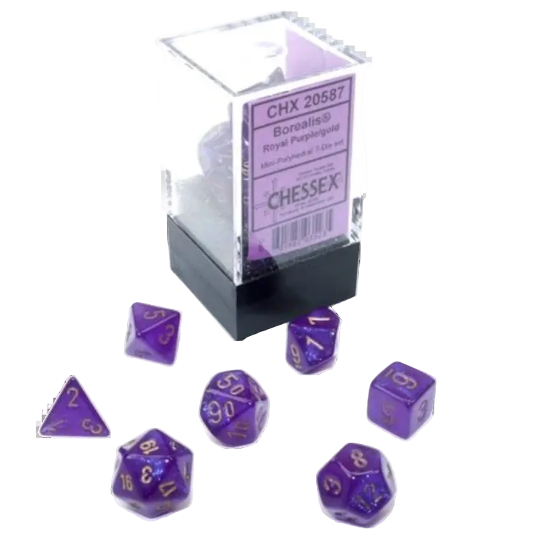 chessex gemini royal purple gold dice