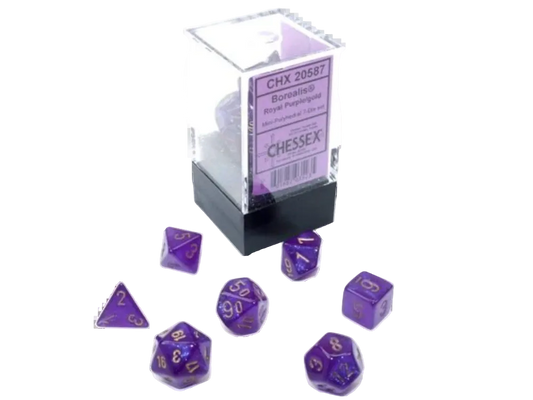 chessex gemini royal purple gold dice