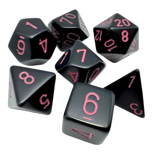 chessex black pink opaque dice polyhedral