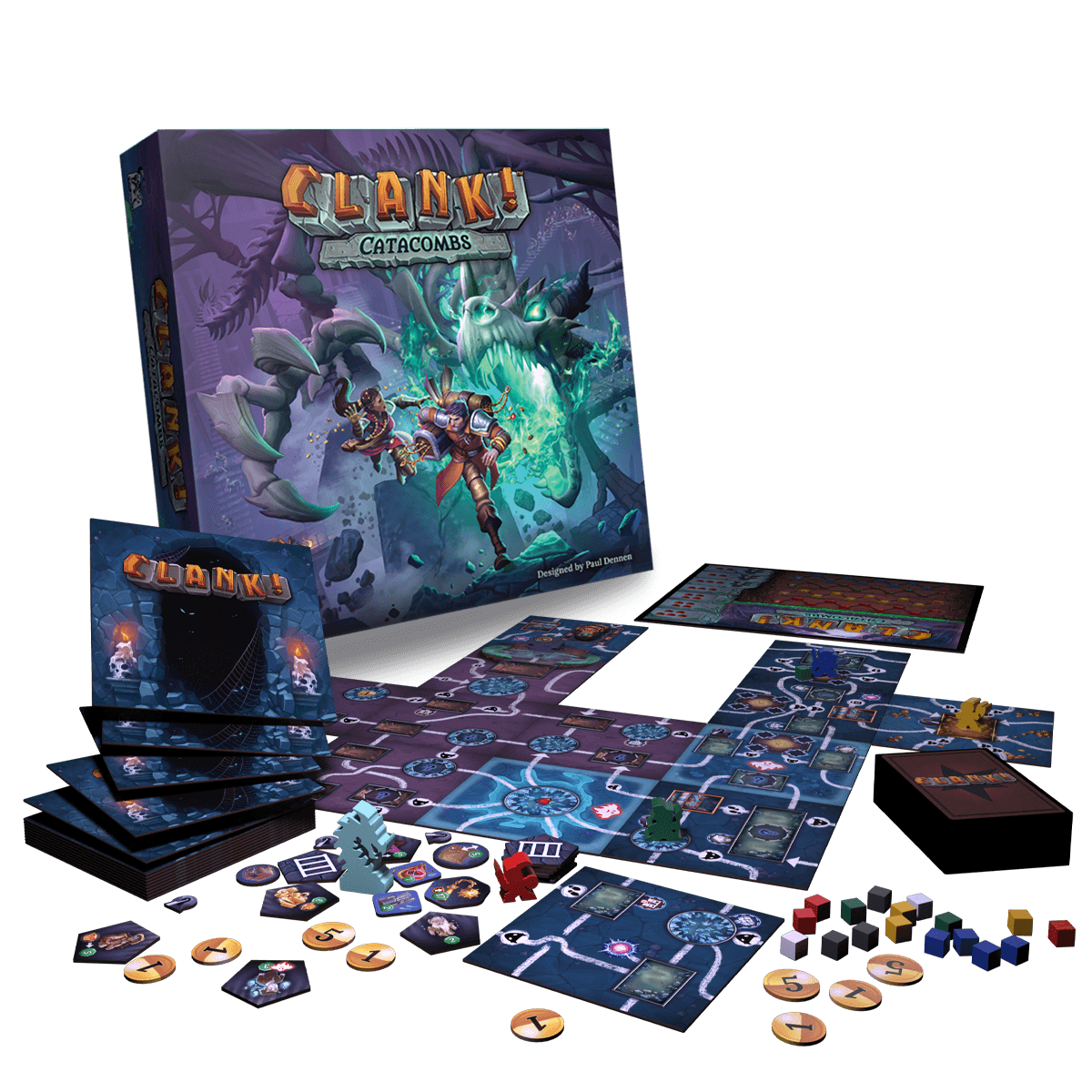 clank catacombs board game dungeon crawler