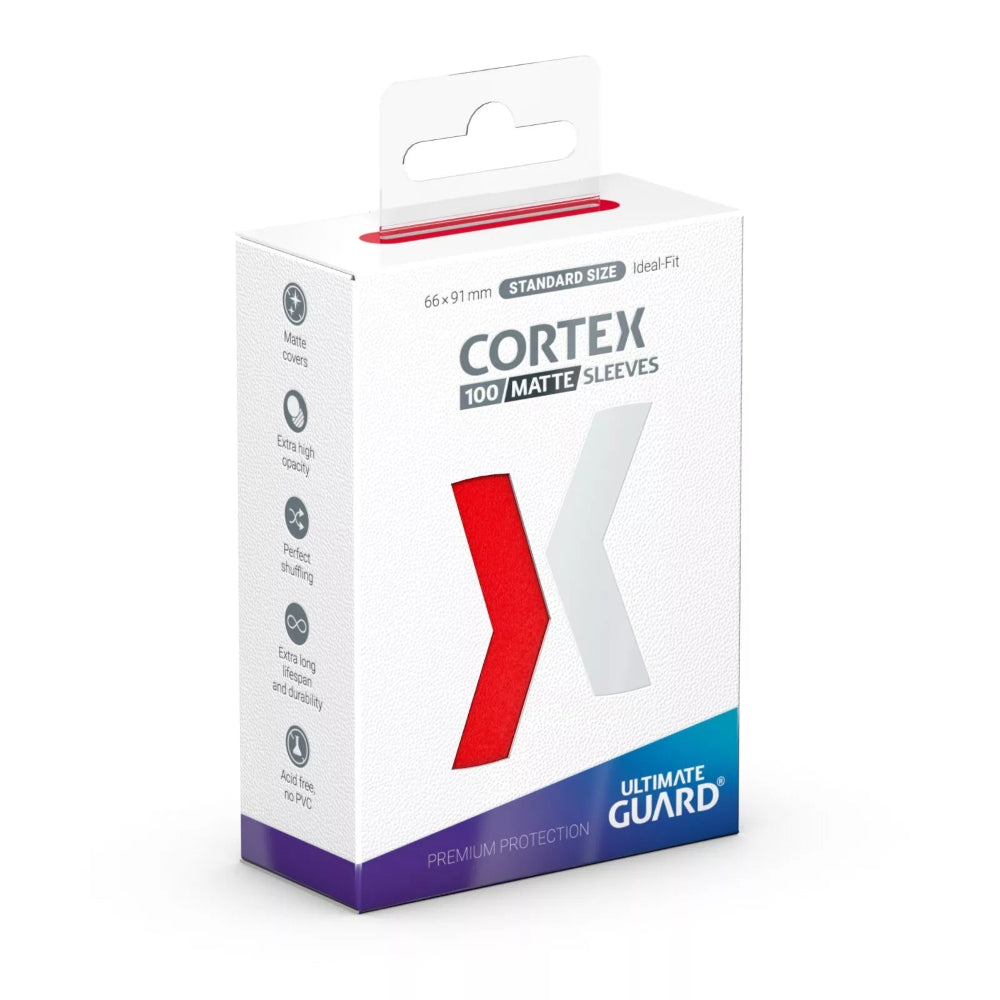 cortex ultimate guard red matte card sleeves