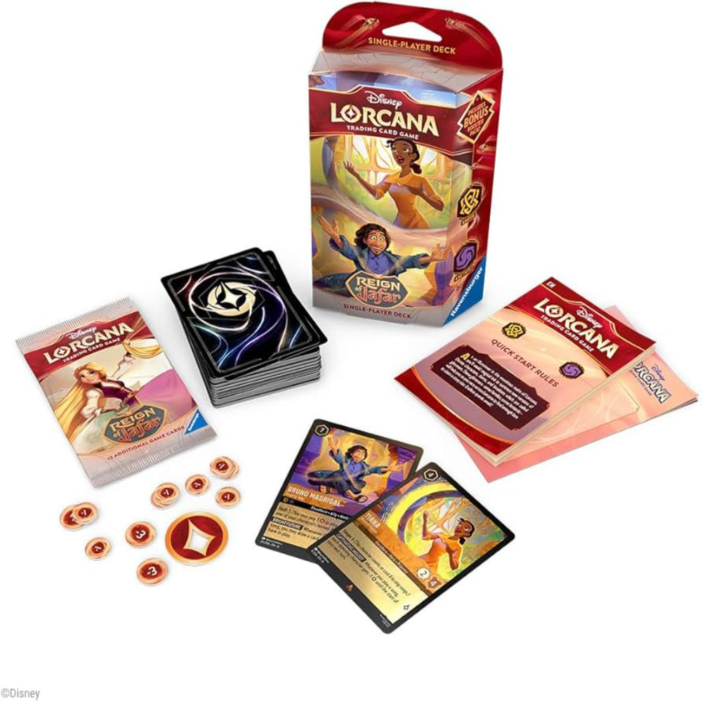 disney lorcana reign of jafar amber amethyst tcg deck