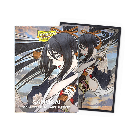dragon shield samurai matte dual art card sleeves