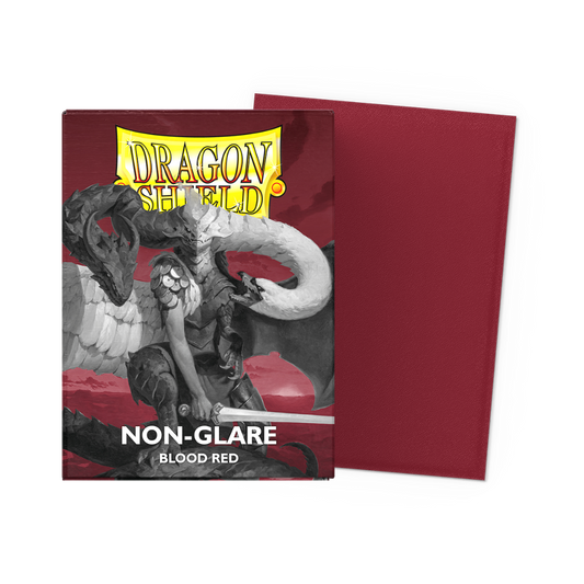 dragon shield non glare card sleeve blood red 