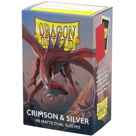 dragon shield crimson silver dual matte sleeve