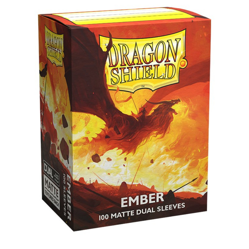 dragon shield matte dual card sleeves ember