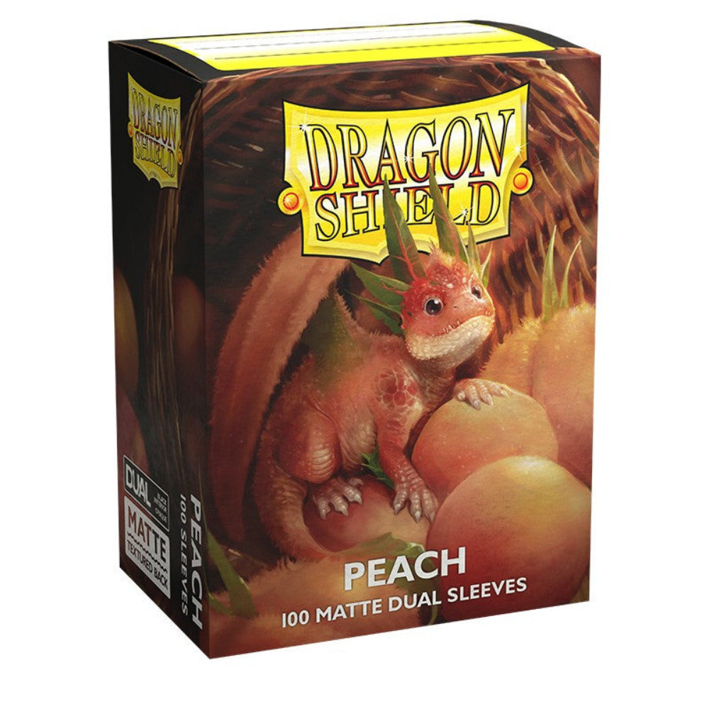 dragon shield matte dual card sleeves peach