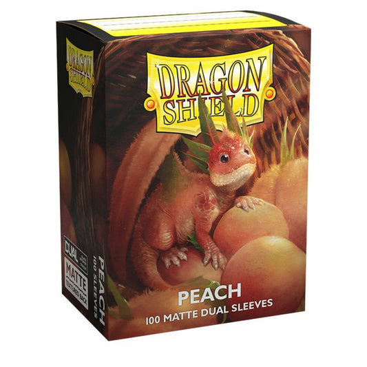 dragon shield matte dual card sleeves peach