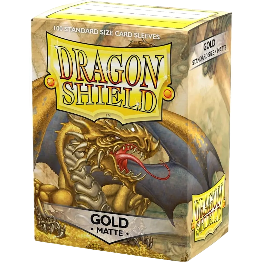 dragon shield matte sleeve gold 100 count
