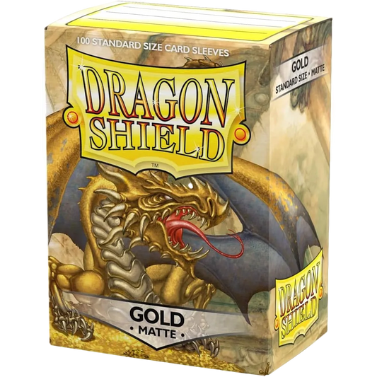 dragon shield matte sleeve gold 100 count