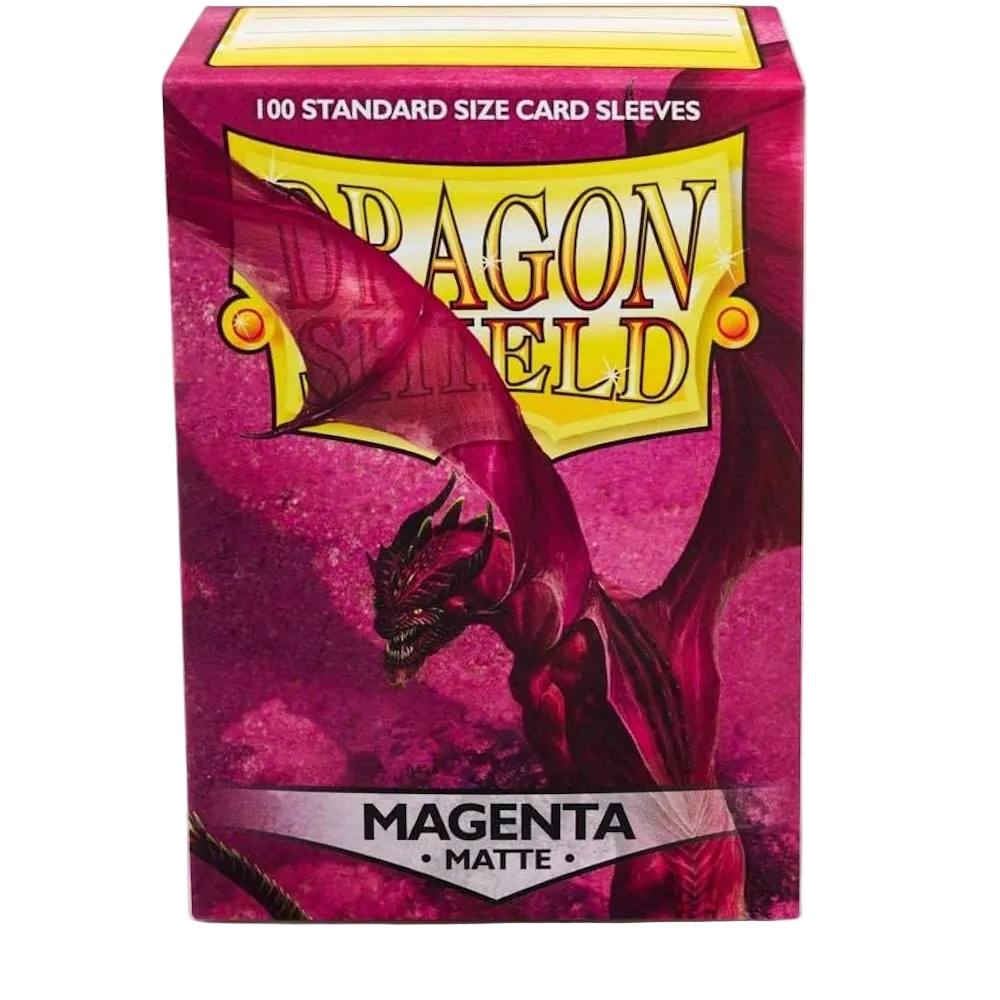 dragon shield matte sleeve magenta 100 count