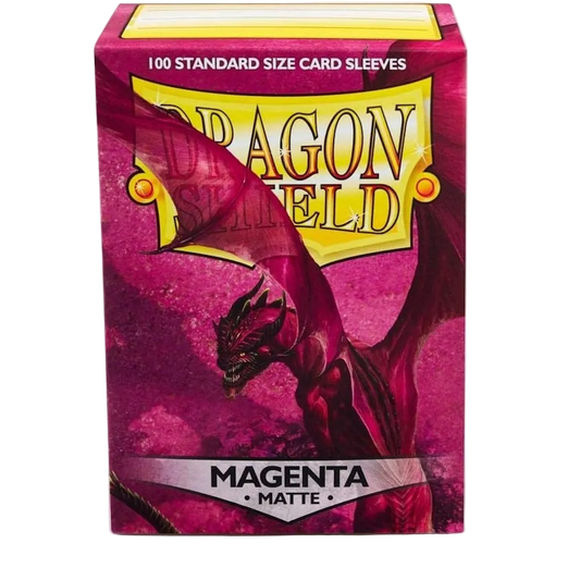 dragon shield matte sleeve magenta 100 count