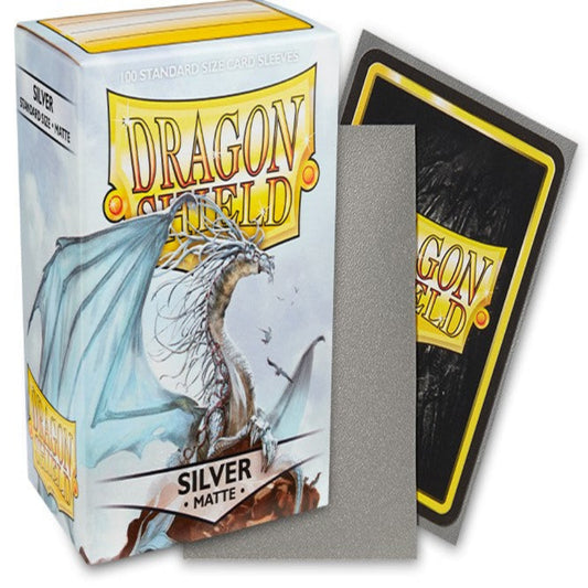 dragon shield silver matte card sleeves