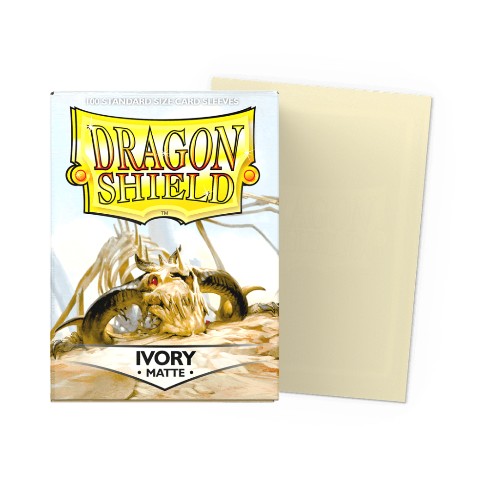 dragon shield ivory matte standard size card sleeves