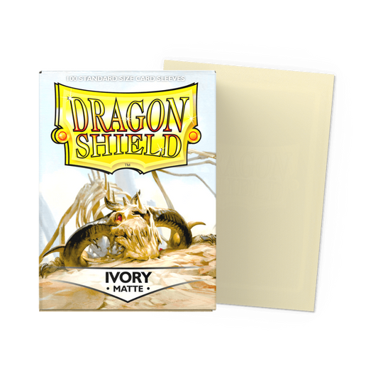 dragon shield ivory matte standard size card sleeves