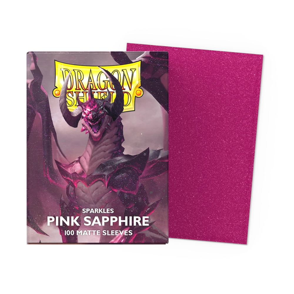 dragon shield sparkles pink sapphire matte card sleeves