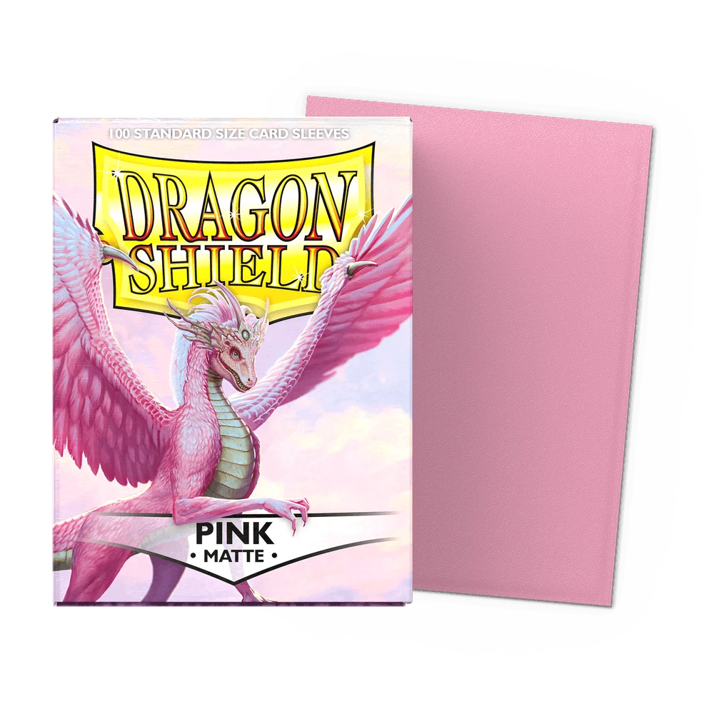 dragon shield pink matte standard size card sleeves