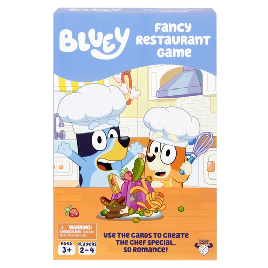 bluey fancy restaurant game board card bingo