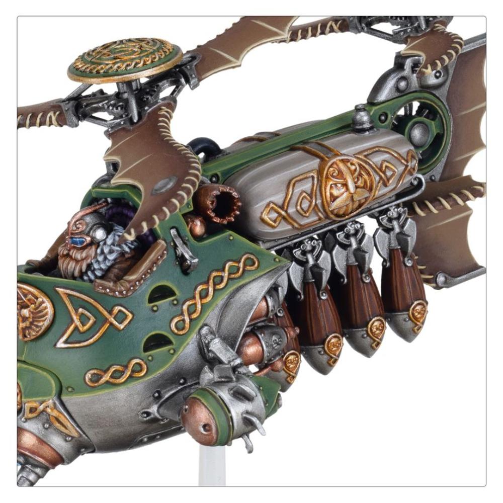 Warhammer the Old World Dwarf Gyrocopters Games Workshop Citadel painted green miniatures