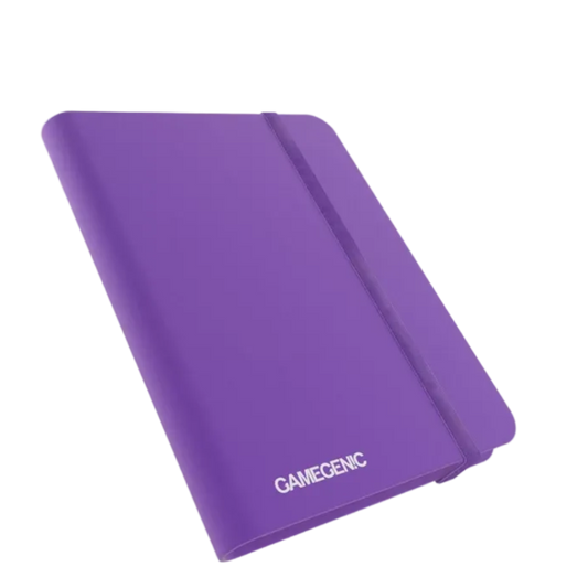 gamegenic casual 8 pocket purple card binder