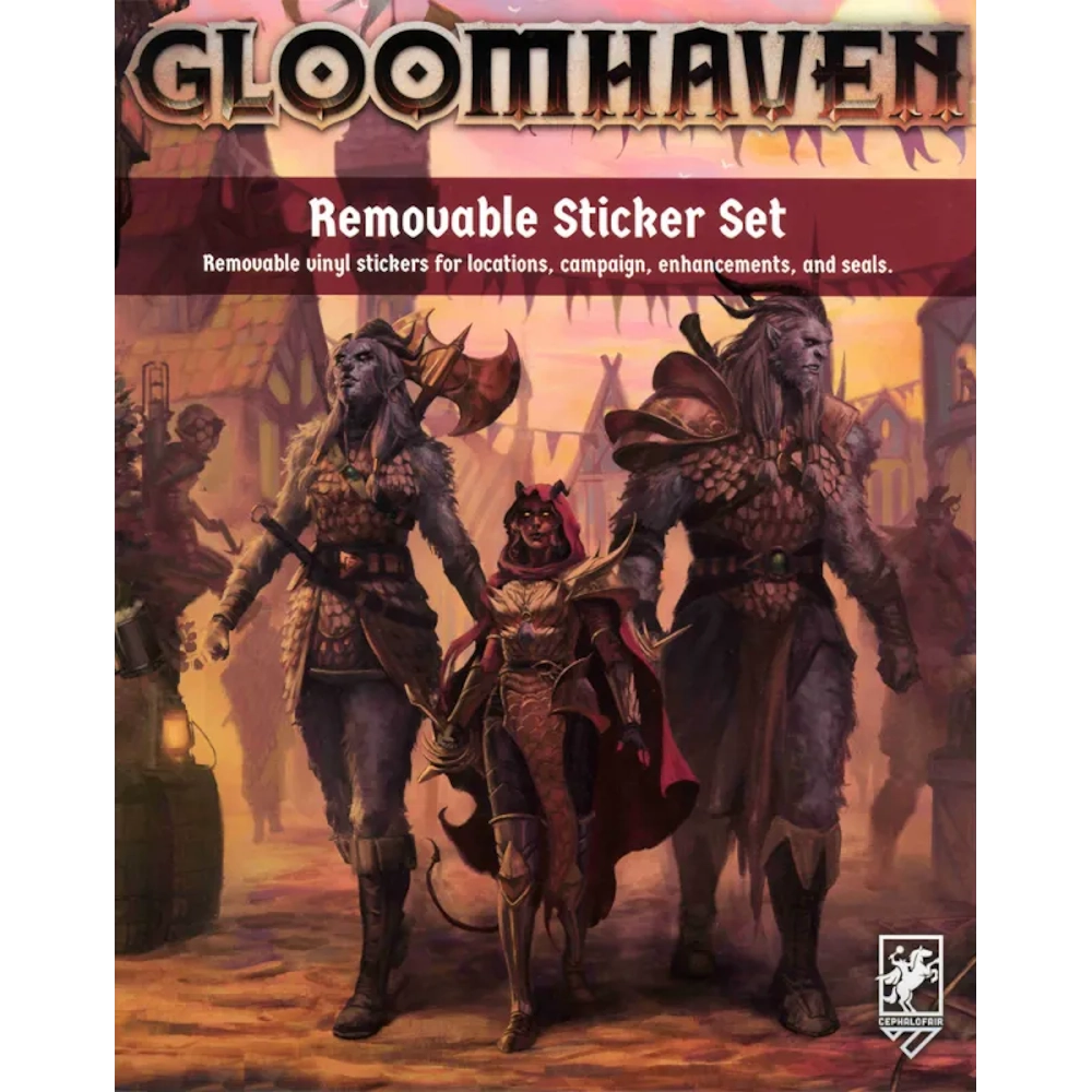 gloomhaven removable sticker set table top board game