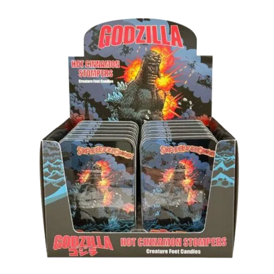 godzilla hot cinnamon stompers creature feet candy