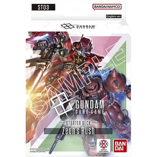 gundam card game starter deck zeons rush