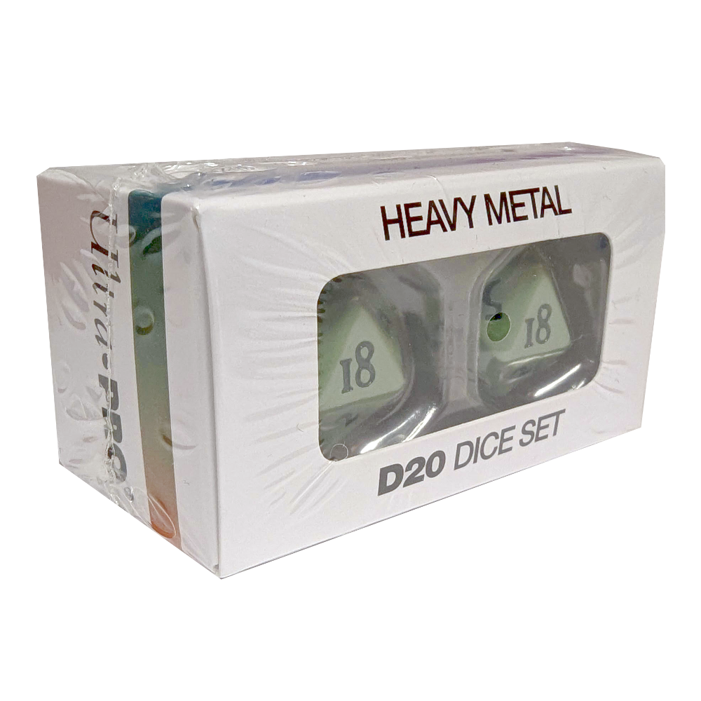 heavy metal d20 dice ultra pro zinc alloy