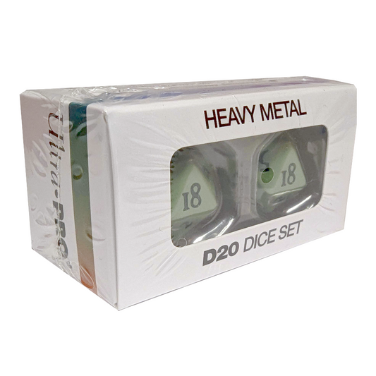 heavy metal d20 dice ultra pro zinc alloy