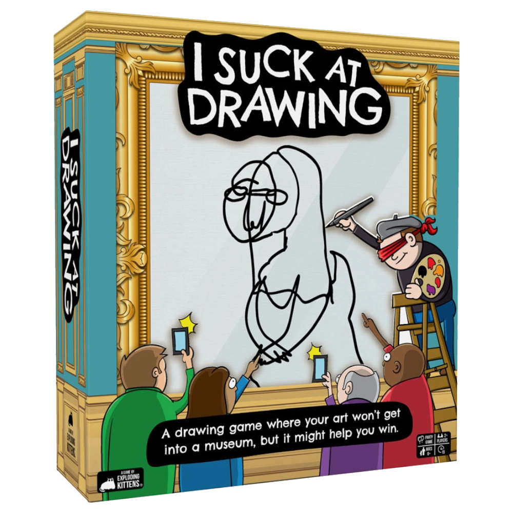 suck drawing game art museum win exploding kittens